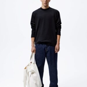 RIB NECK T-SHIRT