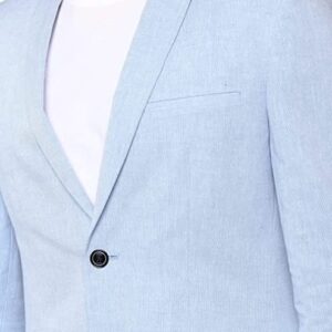 Allen Solly Men's Slim Blazer (ASBZMSLFB79958_Blue_44)